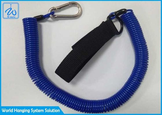 Lanyards Alat Penangkapan Ikan tiang Keamanan Koil Lanyard kawat tarik di dalam Tutup Tutup