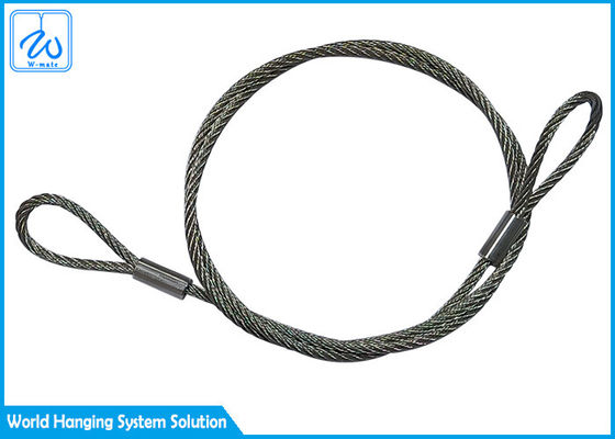 Flemish Eye Wire Rope Sling Safety Cables Led Lighting untuk Gereja