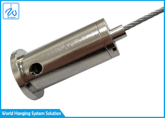 Wire Steel Lock Suspension Kits Display 3mm Aluminium Glass Shelf Cable Gripper Untuk Tanda