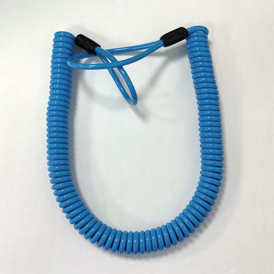 Tali Lanyard Alat Kabel Kawat Melingkar Spiral Tali Elastis Dengan Selongsong Plastik