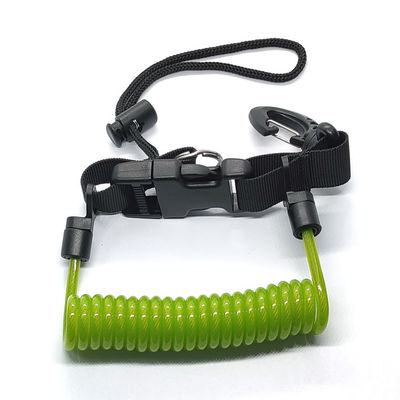 Merendam Spiral Spring Coil Lanyard kunci cincin bungee tali pergelangan tangan alat keamanan tali