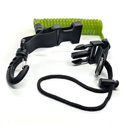 Merendam Spiral Spring Coil Lanyard kunci cincin bungee tali pergelangan tangan alat keamanan tali