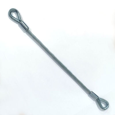 Penggunaan Luar Ruang Baja Rinsing Lapisan PVC Tether Lanyard Kit Dengan Hook End