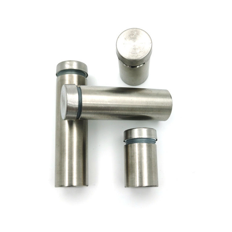 Stainless Steel Acrylic Glass Clip Spacer Threaded Sign Standoff Untuk Panel Kaca Tanda Iklan