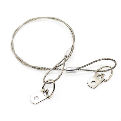 Gambar Hanger Wire Kawat Kawat Keamanan Baja Rinsing Frame Hanging Wire Dan D-Rings