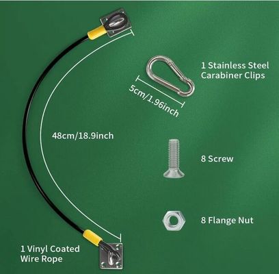 Kunci Tutup Tempat Sampah Tali Kawat Baja Tahan Karat Kunci Tutup Universal Logam Untuk Tempat Sampah Luar Ruangan