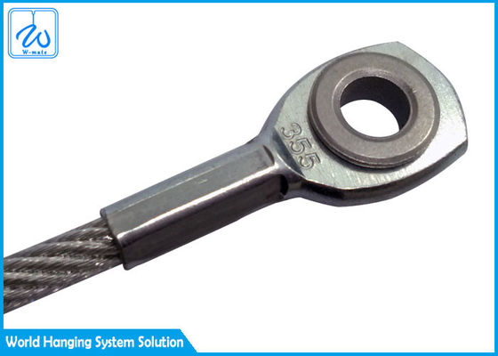 Single Leg 304 Aircraft Wire Cable Fittings Eye Terminal Tanpa Lapisan